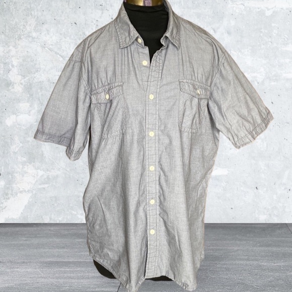 Sonoma Life + Style Men's Light Blue Short Sleeve Button Down Shirt Large - Picture 1 of 10